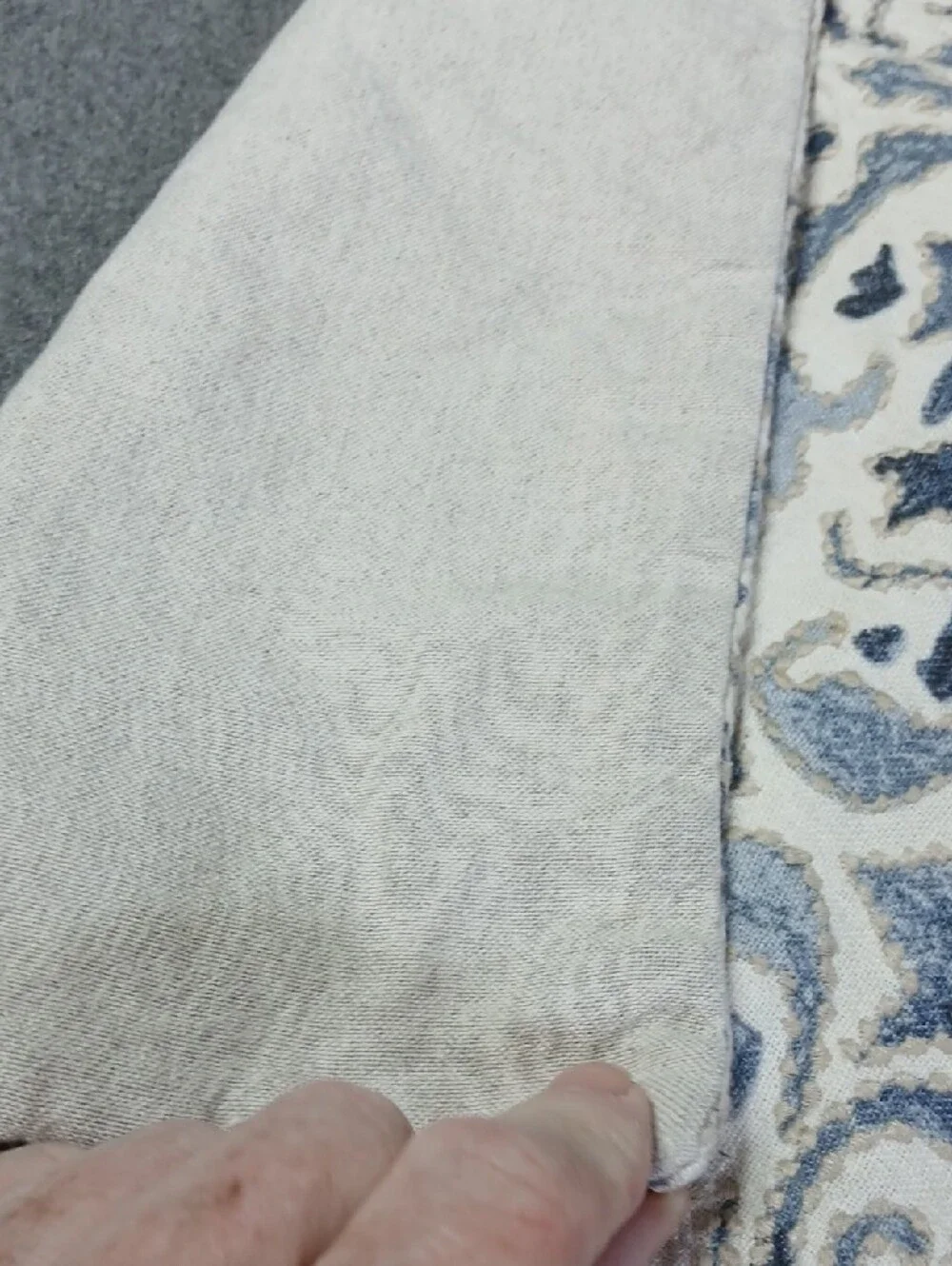 Pottery Barn Blue and White Paisley linen + cotton pillow cover
